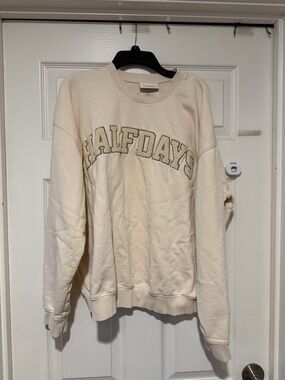 Halfdays Cream Crewneck Sweatshirt